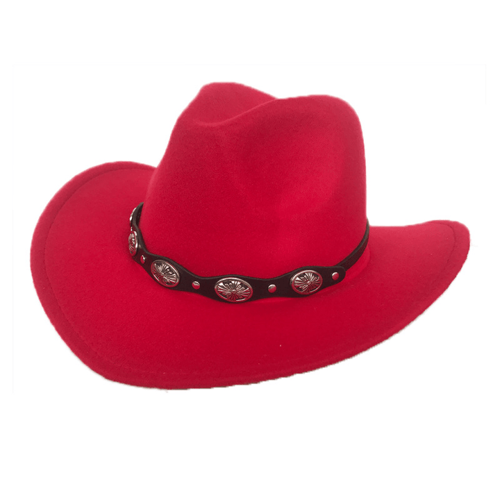 Punk Style Cowboy Hats and Felt for Men and Women - MRSLM