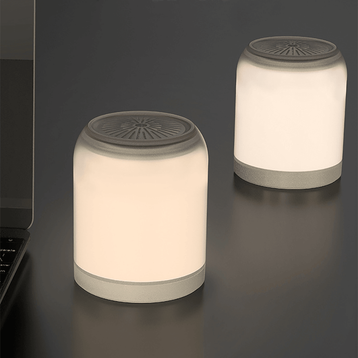 Wireless Bluetooth Speaker Small Night Light Rechargeable Desk Lamp HIFI Lossless Sound Quality 360° Stereo Surround Bluetooth Night Lamp - MRSLM