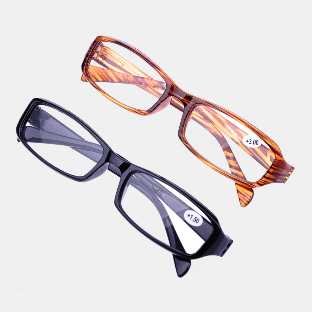 Unisex Full Frame Resin Len Reading Glasses Portable Comfy High-Definition Presbyopia Glasses - MRSLM