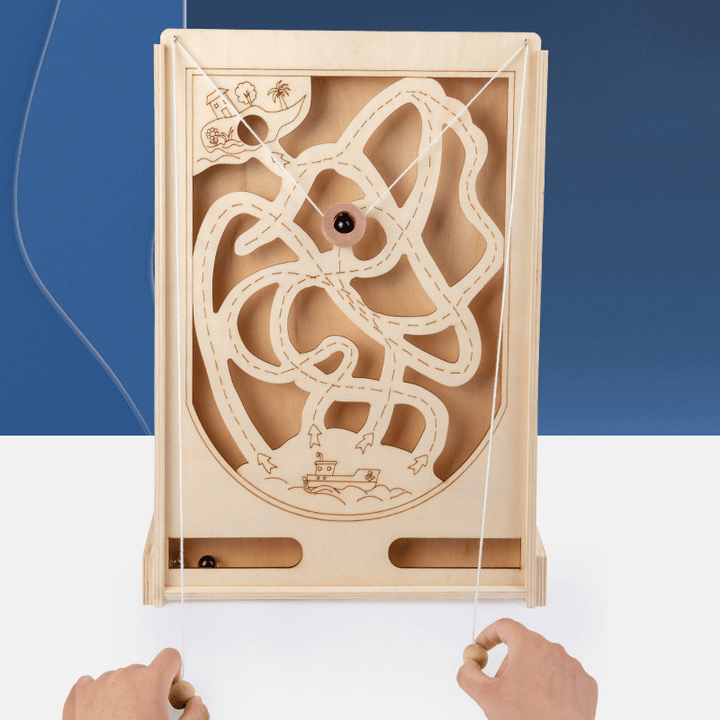 Wooden Pirate Pinball Game Machine for Early Childhood Education - MRSLM