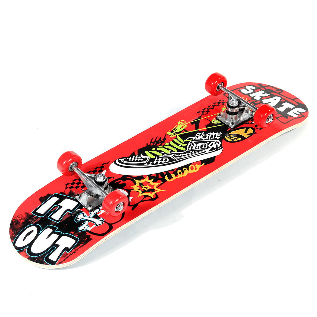 31Inch Skateboard Scooter Deck with PVC Wheel High Impact Skate Board Ideal for Beginner and Pro - MRSLM