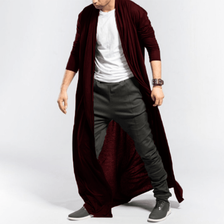 Men's Loose Long Cardigan Coat for Casual Comfort - MRSLM