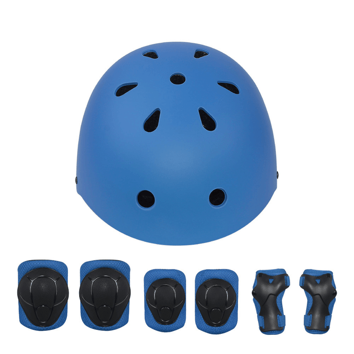 7Pcs/Set LANOVA Children Sport Protective Gear Set Kids Cycling Roller Skateboard Helmet+Knee Elbow Pads+Wrist Protector - MRSLM