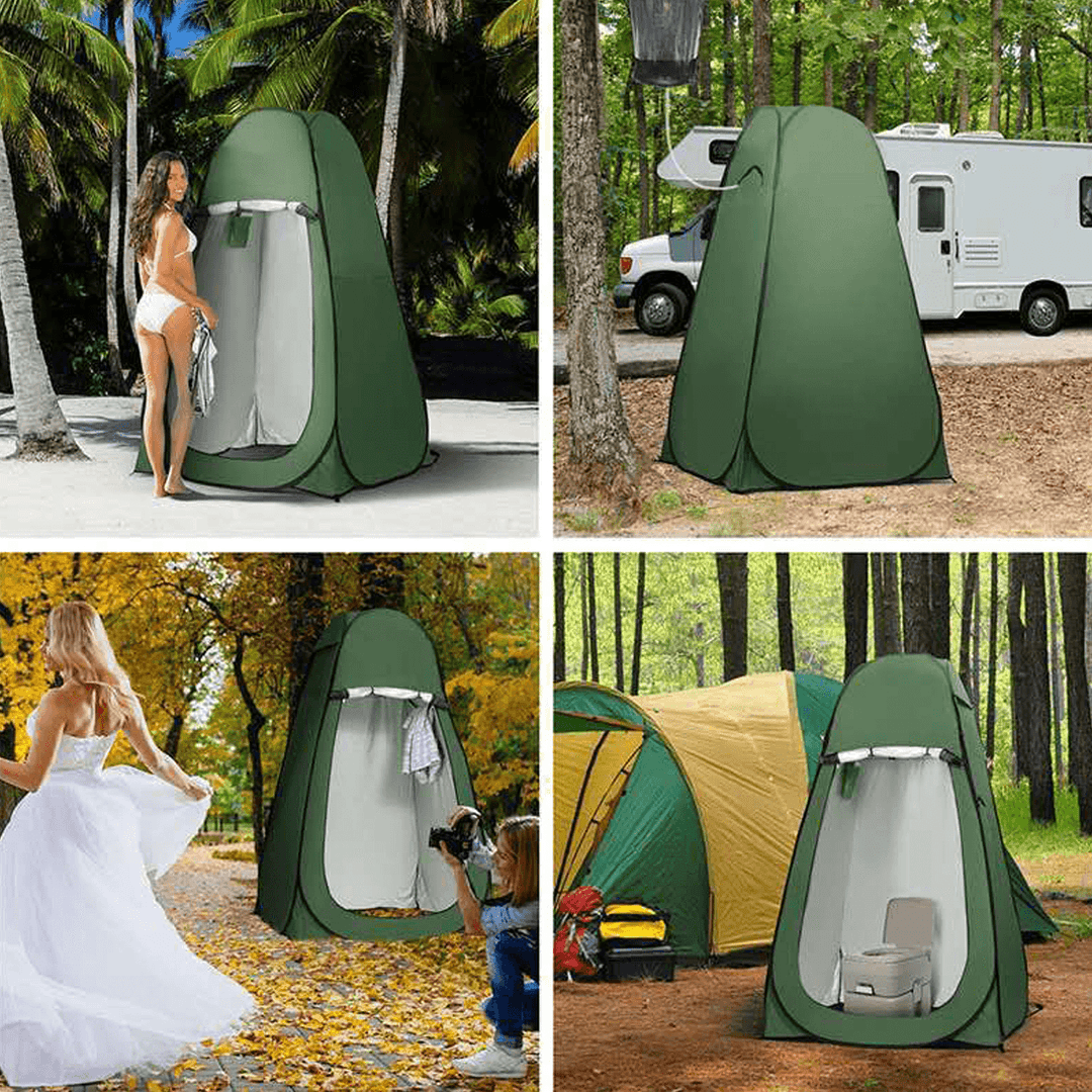 2-3 People Portable Pop-Up Camping Tent Fishing Bathing Shower Toilet Dressing Tent Room with Outdoor Storage Bag - MRSLM