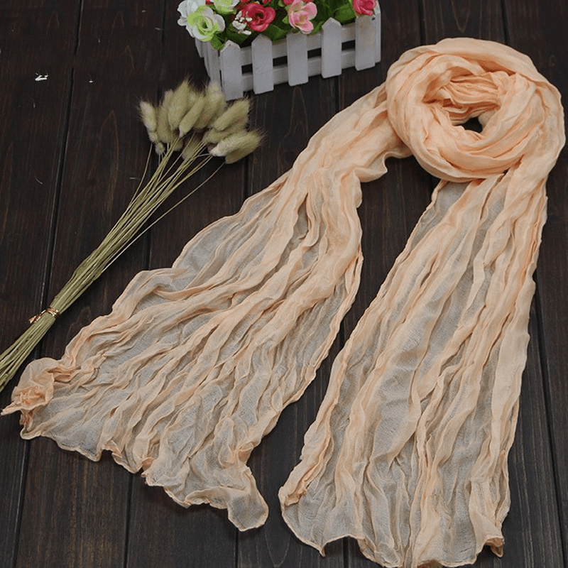 Bali Pure Cotton Yarn Fold Scarf Children Candy Color Autumn - MRSLM