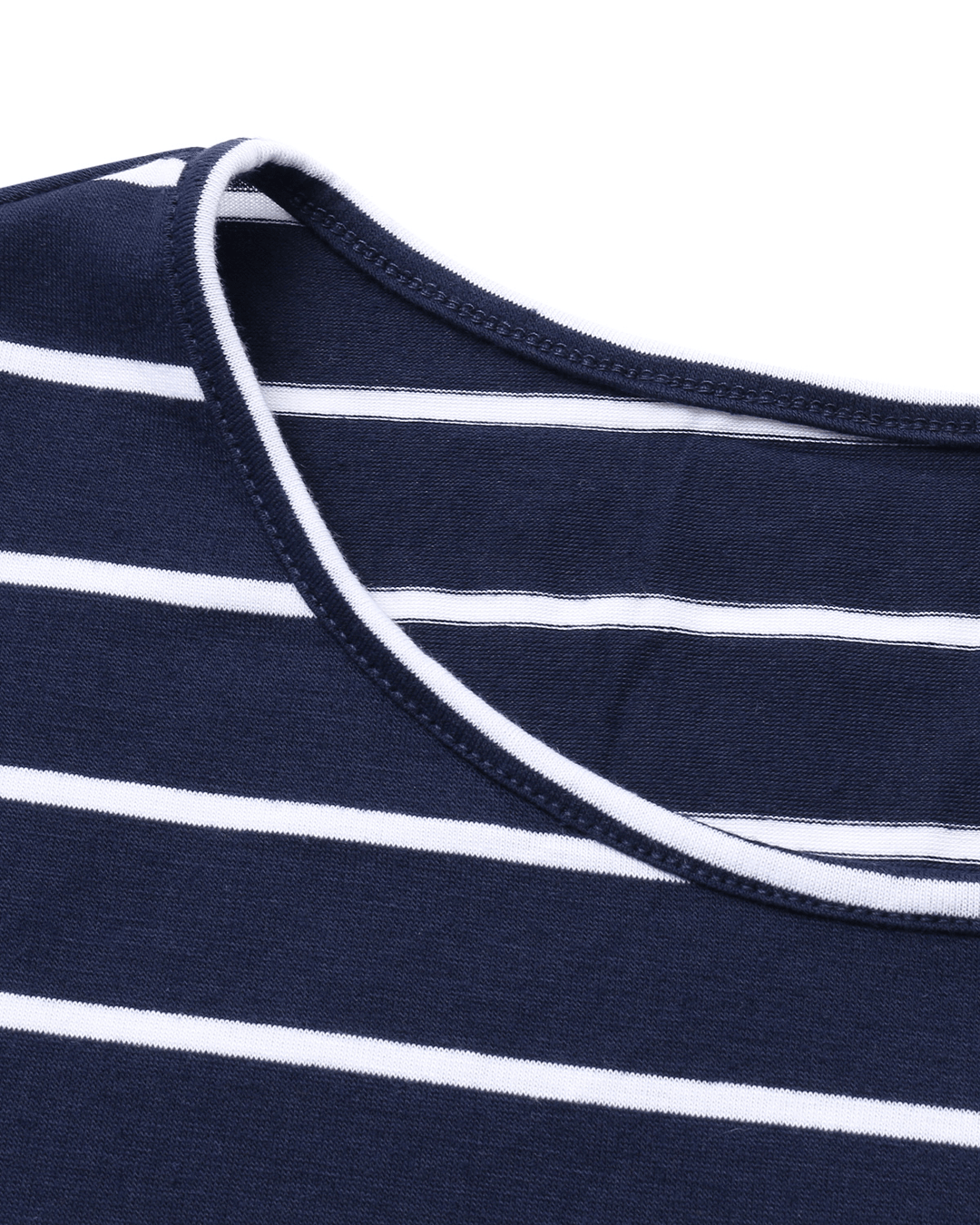 Striped O-Neck Short Sleeve Casual Summer Mini Shirt Dress - MRSLM