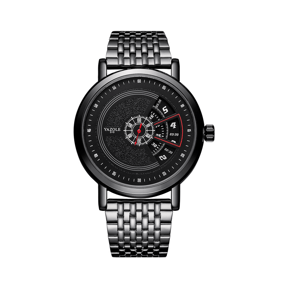 YAZOLE 509 510 511 Unique Design Men Wrist Watch Full Steel Business Style Creative Quartz Watch - MRSLM