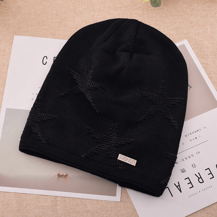 Men'S Knitted Woolen Thick Warm Toe Cap Sports Cap - MRSLM