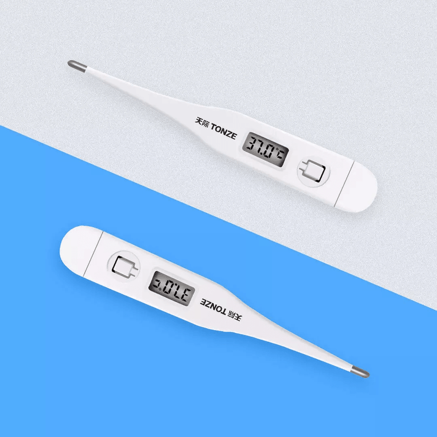 2Pcs TONZE DT-101A Household Electric Body Thermometer 60Sec Fast Measure LCD Display Baby Adult Underarm/Oral Digital Thermometer - MRSLM