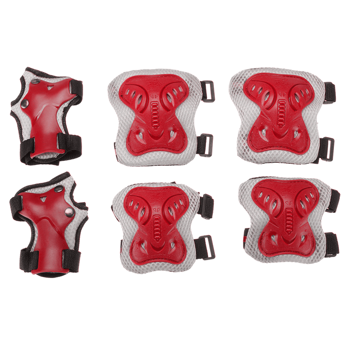 6PCS/ Set Adult Children Knee/Elbow/Wrist Pads Protective Gears for Skateboard Bicycle Ice Inline Roller Skate Protector Kids Scooter - MRSLM