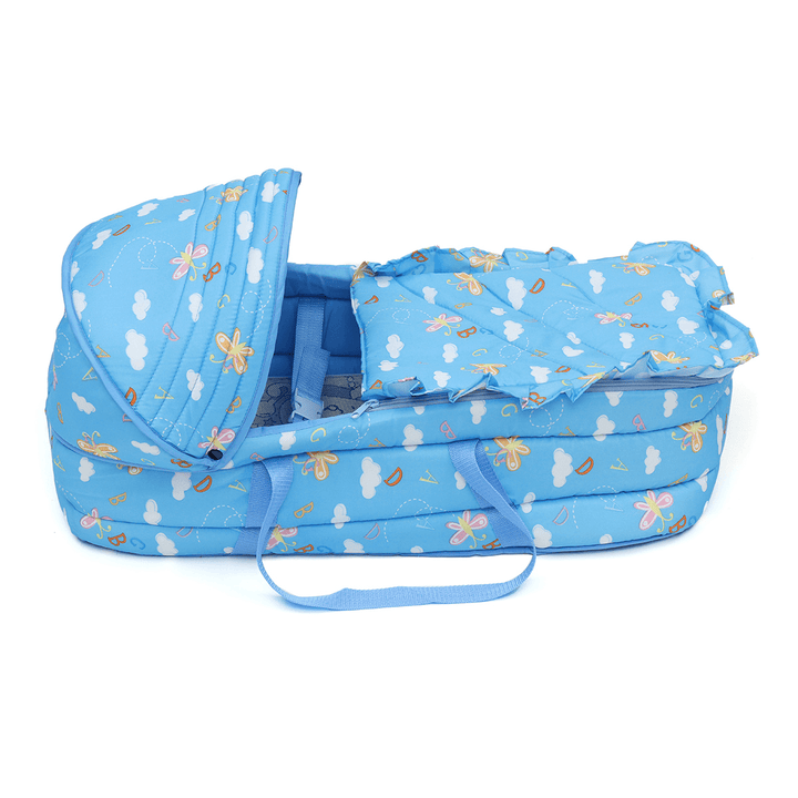 Portable Newborn Baby Infant Moses Basket Bed Baby Cradle Bassinet Travel Comfortable - MRSLM