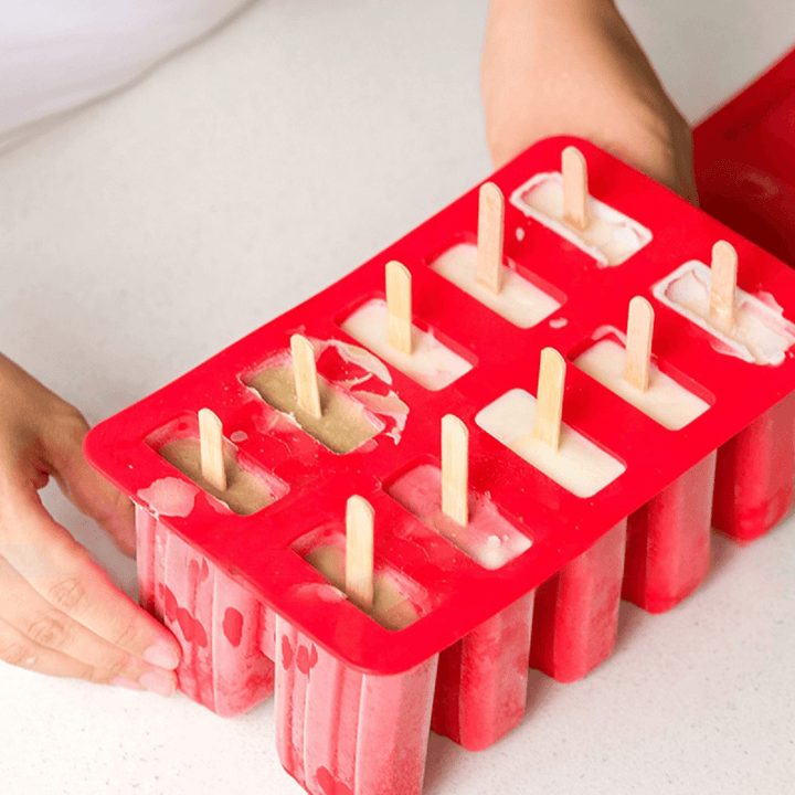 Ice Cream Mold 10 Cells Frozen Ice Cream Mould Maker Popsicle Yogurt Ice DIY Decorations - MRSLM