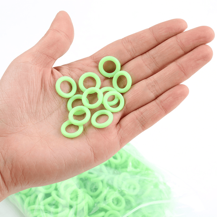 Selpa 100Pcs 3Mm O Shape Luminous Silicone Ring for Wind Rope Camp Tent Pegs Accessories - MRSLM
