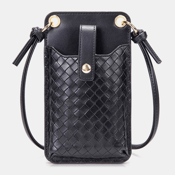 Women PU Leather Anti-Theft Multi-Card Slot Card Holder 6.5 Inch Phone Bag Crossbody Bag Shoulder Bag - MRSLM