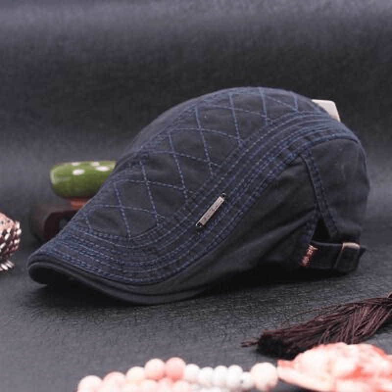 Men'S Beret Pure Cotton English Hat - MRSLM