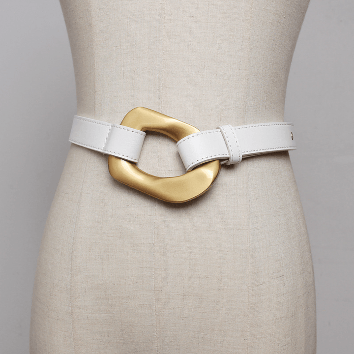 Leather Belt Women'S All-Match Jeans Belt Simple Dress Belt - MRSLM