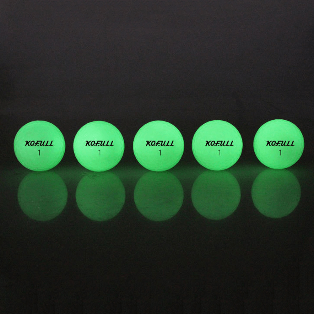 6 Pcs Luminous Golf Balls Lasting Bright Night Golf Balls with Mini LED Flashlight Team Sport - MRSLM