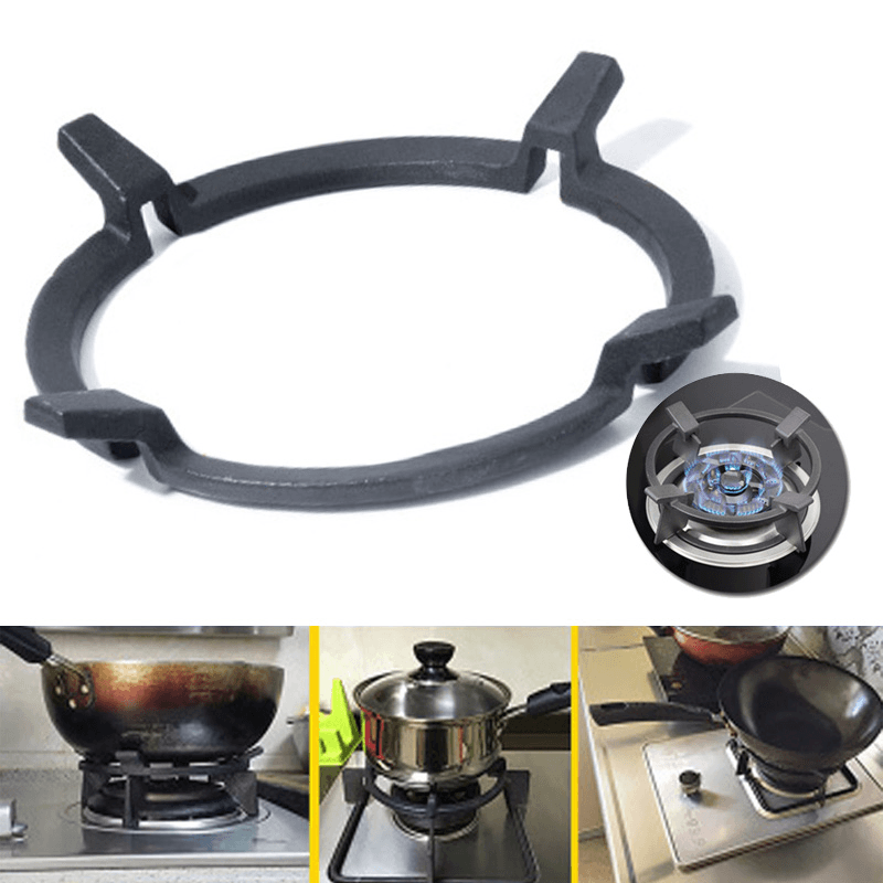 Universal Cast Iron Wok Stand Support/Stand for Burners Fits 99% Gas Hobs and Cookers Kitchen Storage Rack - MRSLM