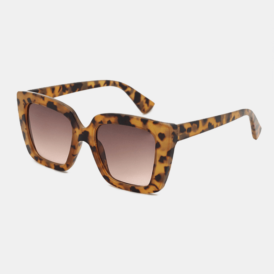 Unisex Leopard Thicken Full Frame Casual UV Protection Polarized Sunglasses - MRSLM