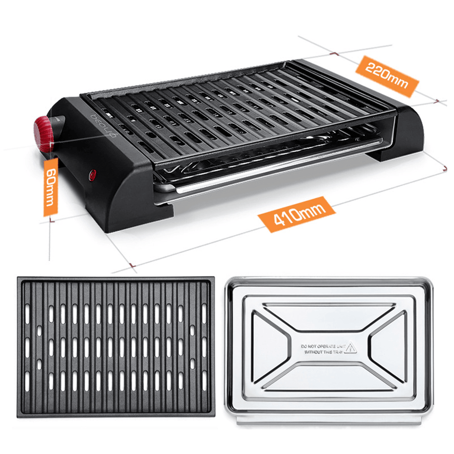 Ipree® Electric Barbecue Grill BBQ Gill Outdoor Camping Traveling Smokeless Non-Stick Tabletop BBQ Cooking Stove - MRSLM
