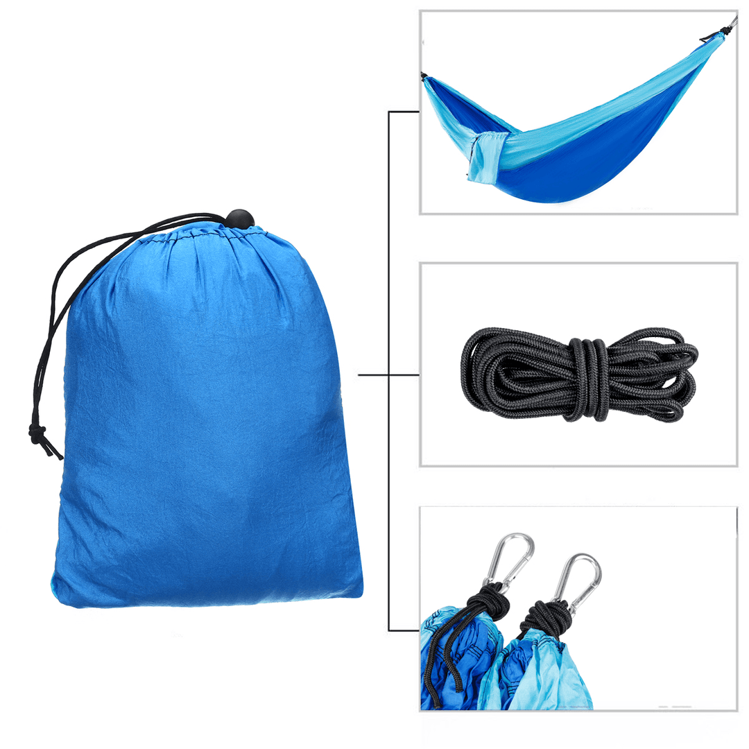 Ipree® Double Person Hammock Nylon Swing Hanging Bed Outdoor Camping Travel Max Load 300Kg - MRSLM
