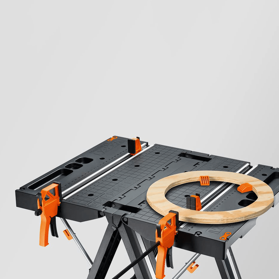 WORX WX051 Multi-Function Work Table Foldable Sawhorse Sawing Table with Quick Clamps - MRSLM