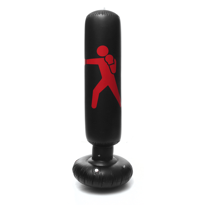 160Cm Inflatable PVC Boxing Target Boxing Punching Bag Standing Home Gym Fitness Boxing Training Tool - MRSLM