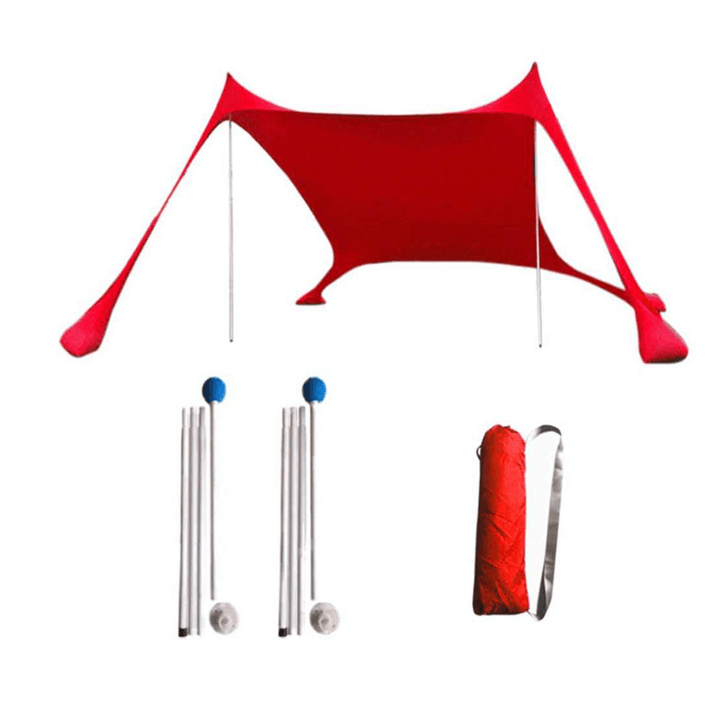 210X210X160Cm Family Beach Sunshade Lightweight Anti-Uv Sun Shade Tent with Sandbag Anchors for Parks & Outdoor Camping - MRSLM