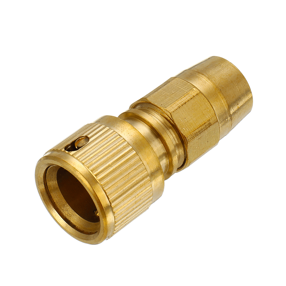 3/8'' Brass Hose Connector Copper Garden Telescopic Pipe Fittings Washing Water Quick Connector Car Wash Clean Tools Quick Connect Adapter - MRSLM