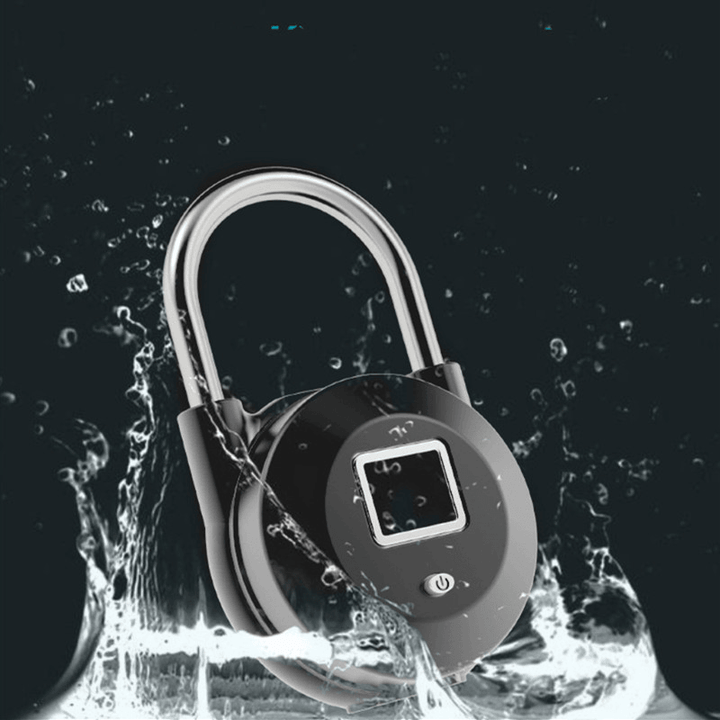 Smart Fingerprint Door Lock Padlock USB Charging Keyless anti Theft Travel Luggage Drawer Safety Lock Escape Room Lock 0.5 Second Unlock IP65 Waterproof - MRSLM