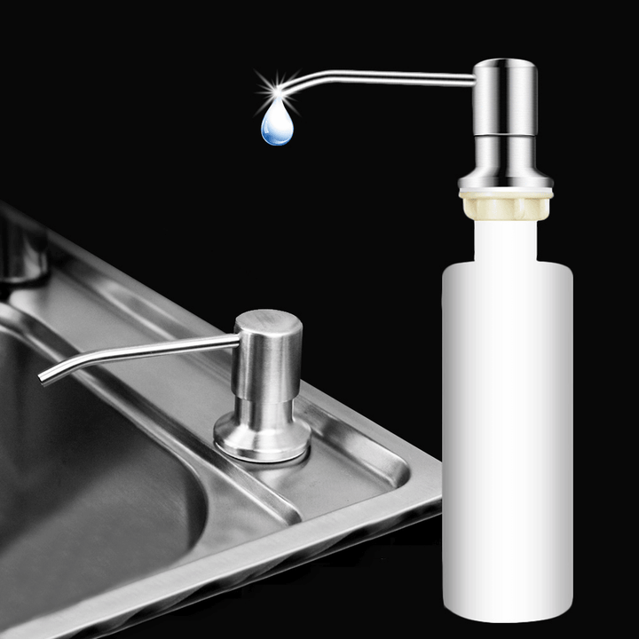 Bathroom Kitchen Soap Dispenser for Sink Detergent Liquid Hand Wash Soap Dispenser Pump for Kitchen Stainless Steel Head - MRSLM