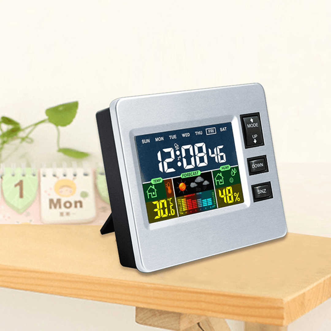 DC-07 Digital Temperature Hygrometer Alarm Clock Calendar Snooze with Backlit Function - MRSLM
