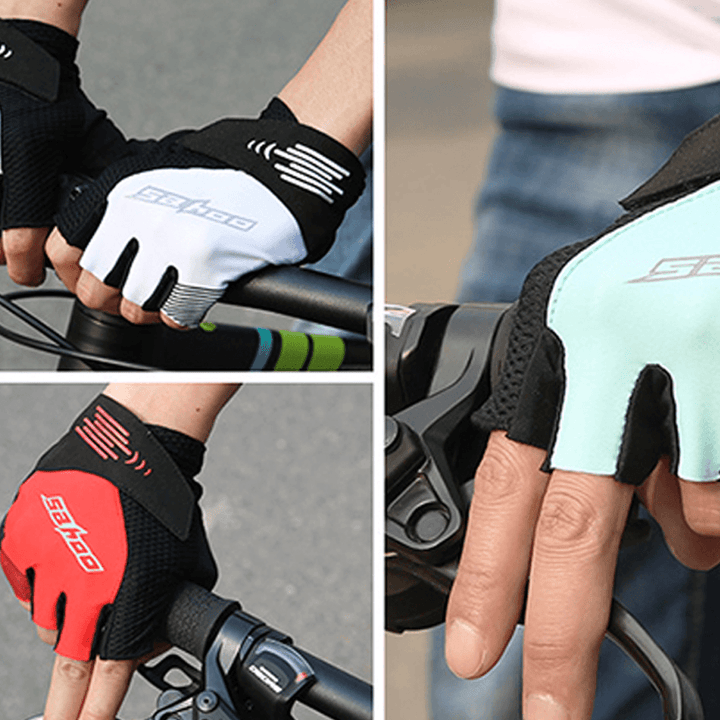 Unisex Non-Slip Breathable Wear-Resistant Half Finger Gloves for Outdoor Riding Cycling - MRSLM