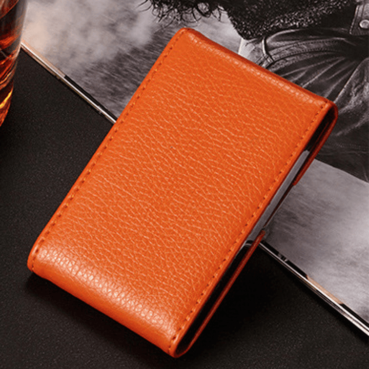 Ipree® PU Leather Card Holder Double Open Credit Card Case ID Card Storage Box Business Travel - MRSLM