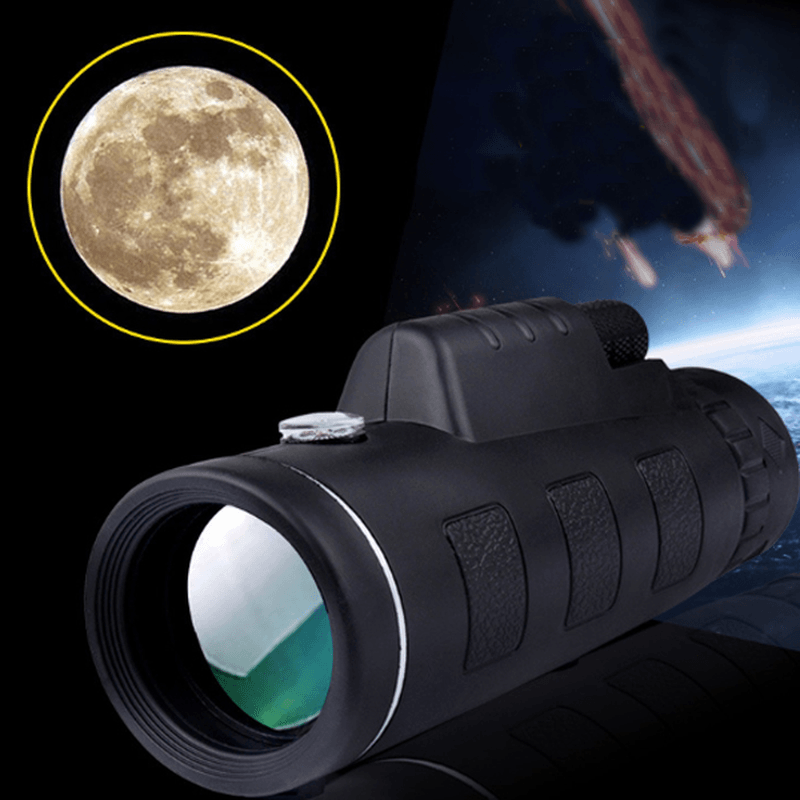 Ipree® 40X60 Upgraded Outdoor Monocular with Compass HD Optic Low Light Level Night Vision Telescope Camping Travel - MRSLM