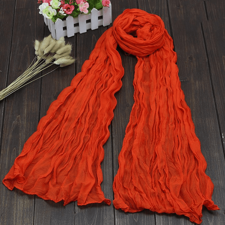 Bali Pure Cotton Yarn Fold Scarf Children Candy Color Autumn - MRSLM