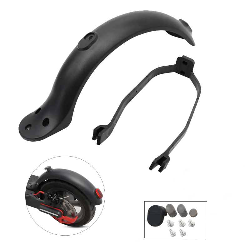 Electric Scooter Rear Fender Universal Scooter Mudguard Tire Splashproof with Rear Taillight Back Guard Wing Scooter Accessories - MRSLM