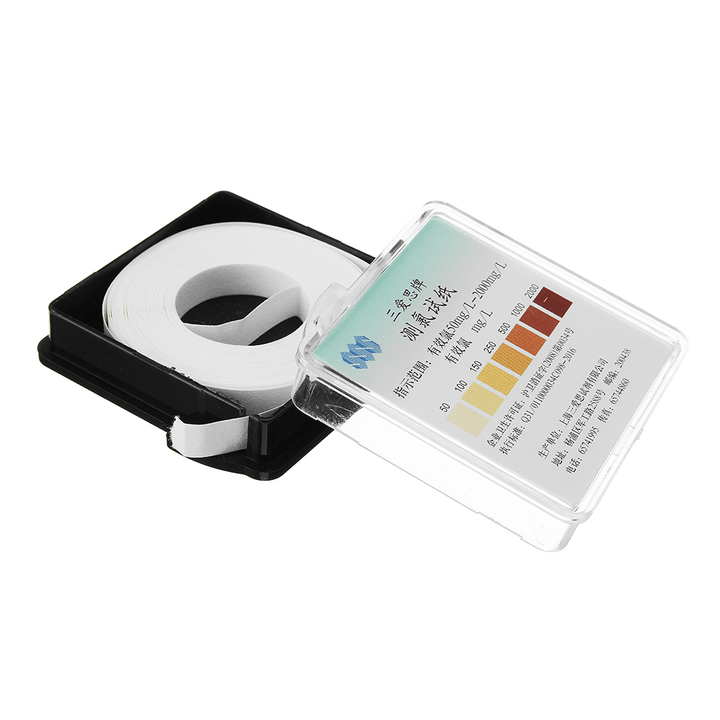 Chlorine Test Paper Roll Range 50-2000 Ppm W/ Color Chart Sanitizer Strength Testing 4M - MRSLM