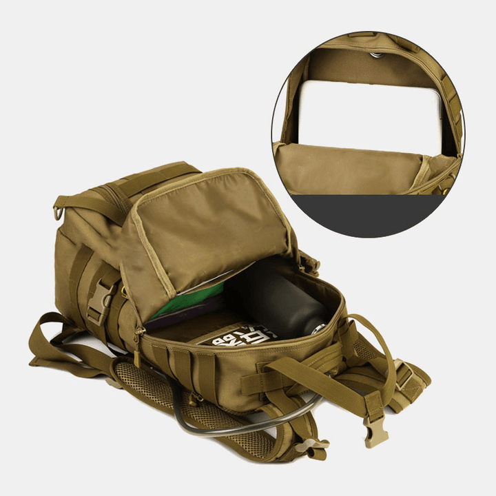 Men Canvas Camouflage Tactical Outdoor Climbing Travelling Riding Camping Backpack - MRSLM