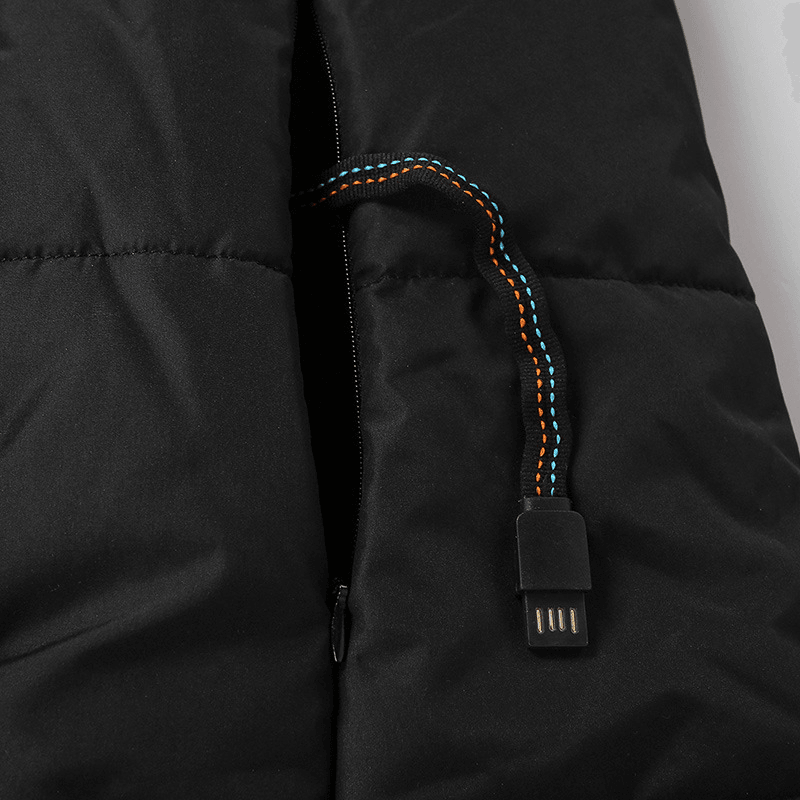 TENGOO Intelligent Temperature Control Jacket Long Section USB Rechargeable Waterproof Windproof Winter Coats - MRSLM