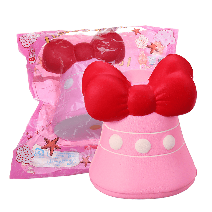 Bow-Knot Bell Squishy 12CM Jumbo Slow Rising Soft Toy Gift Collection with Packaging - MRSLM