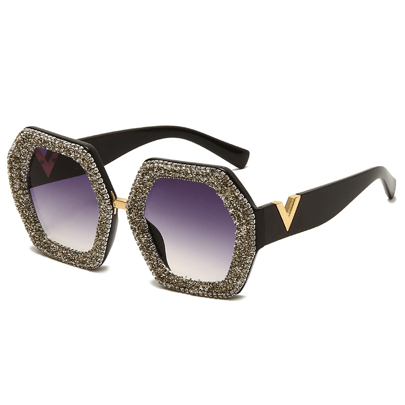 Exaggerated Glasses Female Sunglasses Sunglasses with Diamond - MRSLM