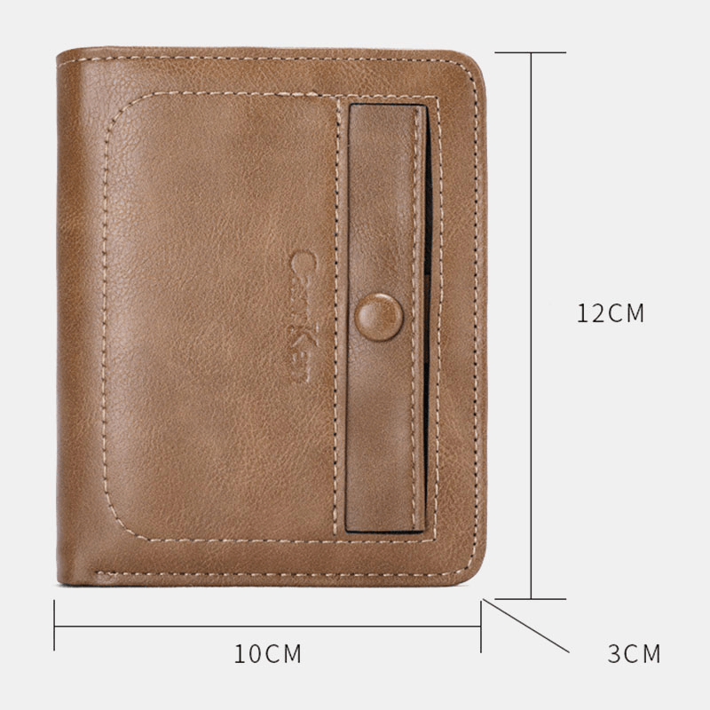 Men Retro Zipper Wallet Card Holder Coin Bag Card Holder - MRSLM
