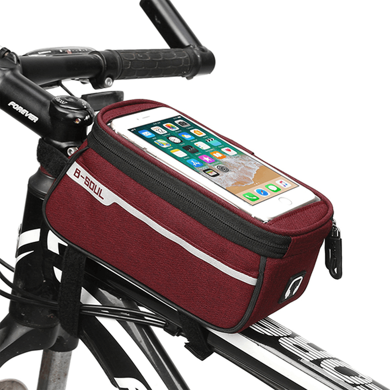 Men and Women Oxfold Waterproof Touch Screen 6 Inch Phone Bag Bicycle Riding Bag - MRSLM