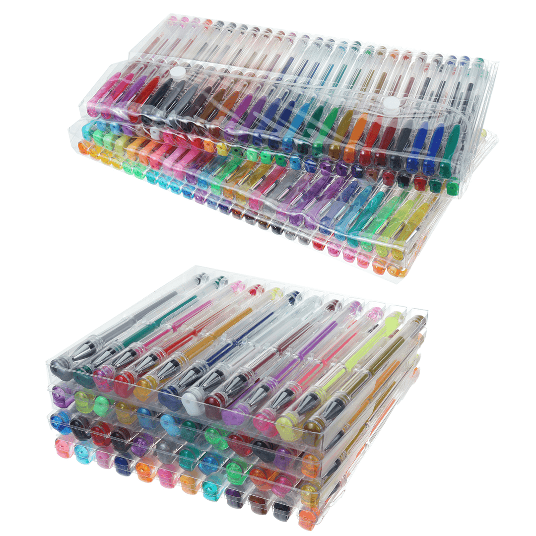 48/100 Colours Set Gel Pens Art Books Markers Glitter Neon Metallic Art Pens - MRSLM