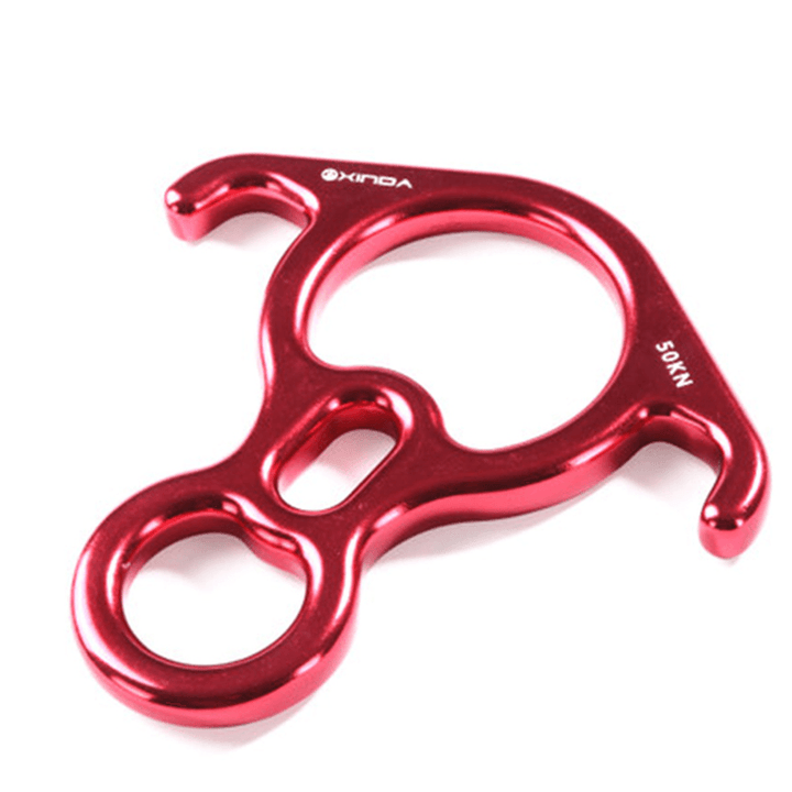 Xinda Camping Eight Rings Descender Hook Climbing Mountaineering Downwards Protector Device - MRSLM