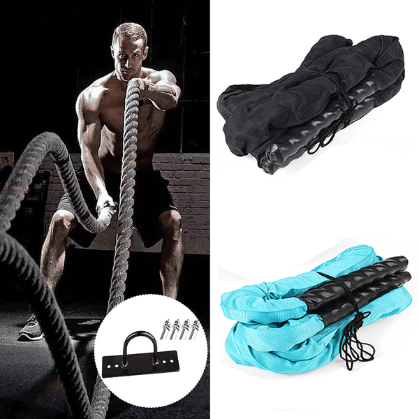 2.8M/3M Fitness Heavy Jump Rope Weighted Battle Skipping Ropes Strength Power Training Muscle Fitness Tools - MRSLM