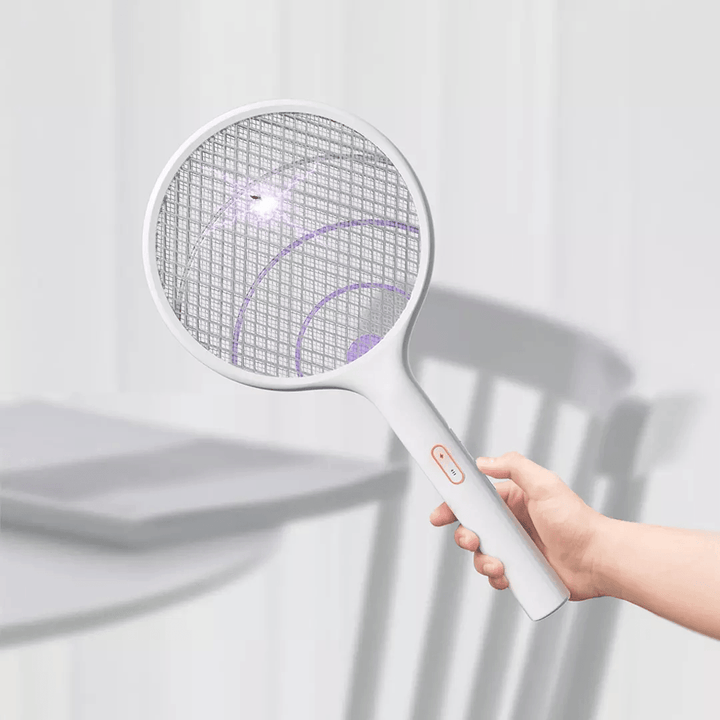 Qualitell ZS9001 Wall-Mounted Electric Mosquito Swatter LED UV Mosquito Lamp 3-Layer Electricity Net Insect Bug Fly Killer Racket with Charging Base - MRSLM