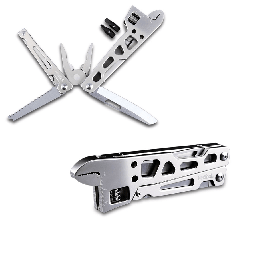 NEXTOOL 9 in 1 Multi-Function Folding Tool Pliers Wood Saw Slotted Screwdriver Wrench Kitchen Cutter From - MRSLM