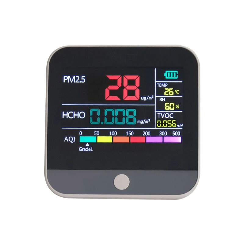 PM2.5 Tester Formaldehyde TVOC Air Quality Monitor Analyzer Gas Detector Temperature Humidity AQI Smart Calibration Indoor Meter - MRSLM